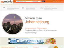 Tablet Screenshot of johannesburg.gomania.co.za