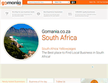 Tablet Screenshot of gomania.co.za