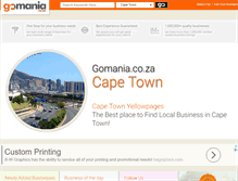 Tablet Screenshot of cape-town.gomania.co.za